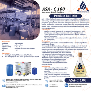 ماده بازدارنده خوردگی و رسوب ASA-C 100- گالن 20 لیتری