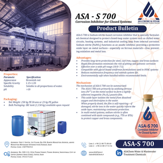 بازدارنده خوردگی بر پایه نیتریت سدیم ASA-S 700- گالن 20 لیتری