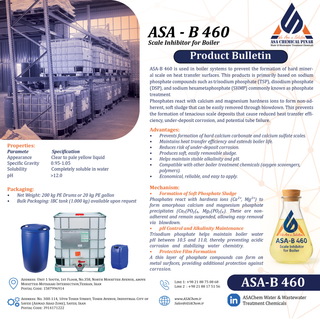 ضد رسوب آب بویلر ASA-B 460 بر پایه فسفات های معدنی- گالن 20 لیتری