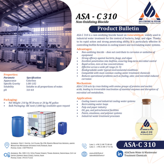 بایوساید بر پایه گلوتارآلدهید ASA-C 310 با غلظت 10%- گالن 20 لیتری