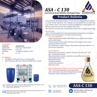 ماده ضدخوردگی سیستم های نیمه بسته ASA-C 130 بر پایه ترکیبات All Organic- گالن 20 لیتری
